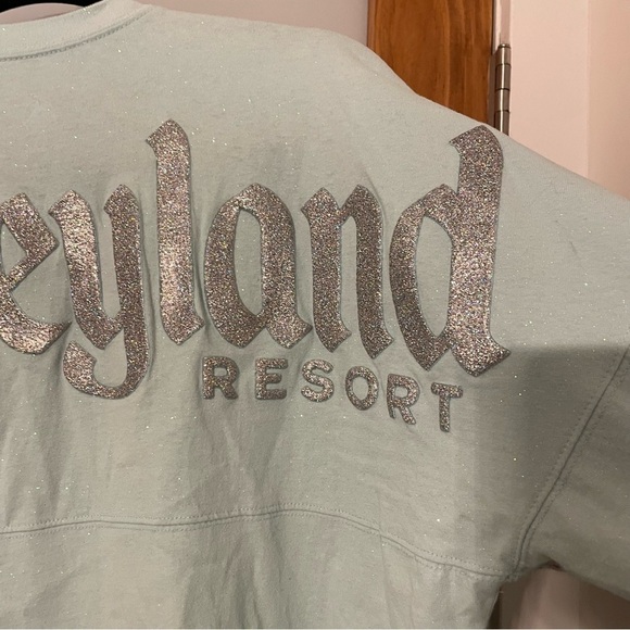 Disneyland Rare Spirit Jersey Arendelle Aqua Silver Sparkle Frozen - Picture 7 of 8